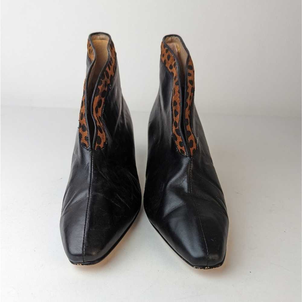 Vintage 80's Stefani Leather Ankle Boots - 7M - image 3