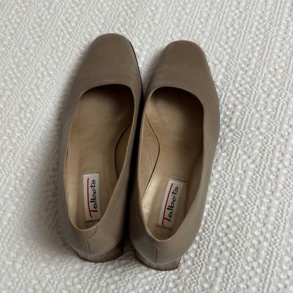 Talbots Beige Genuine Leather Loafers Size 9B Vin… - image 3