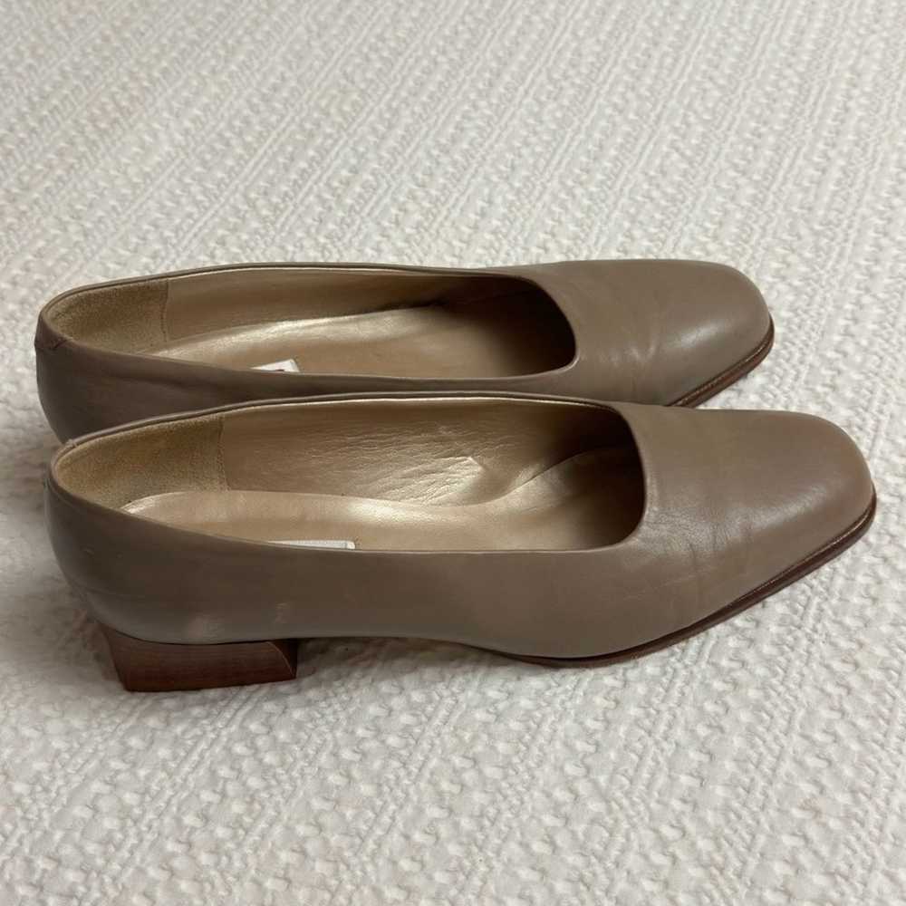 Talbots Beige Genuine Leather Loafers Size 9B Vin… - image 5