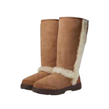 UGG Sunburst Tall Boots Womens 8 Chesnut Plush She