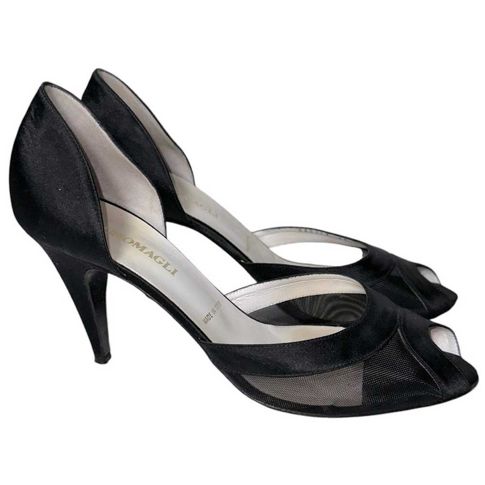 Bruno Magli Women’s Vintage Size 39 8.5 Black Sat… - image 7