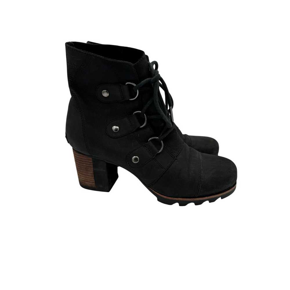 SOREL Addington black leather heel boots waterpro… - image 1