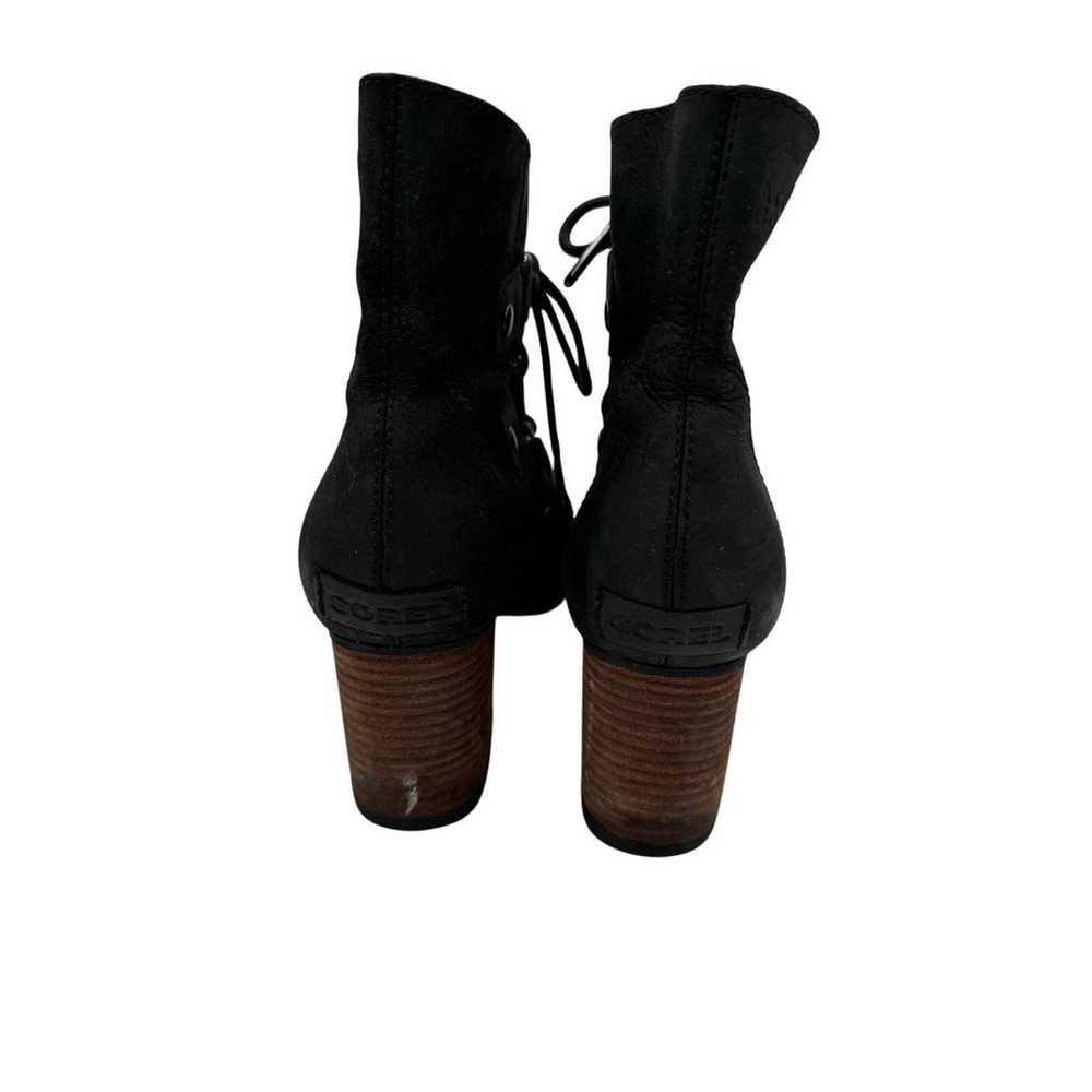 SOREL Addington black leather heel boots waterpro… - image 4