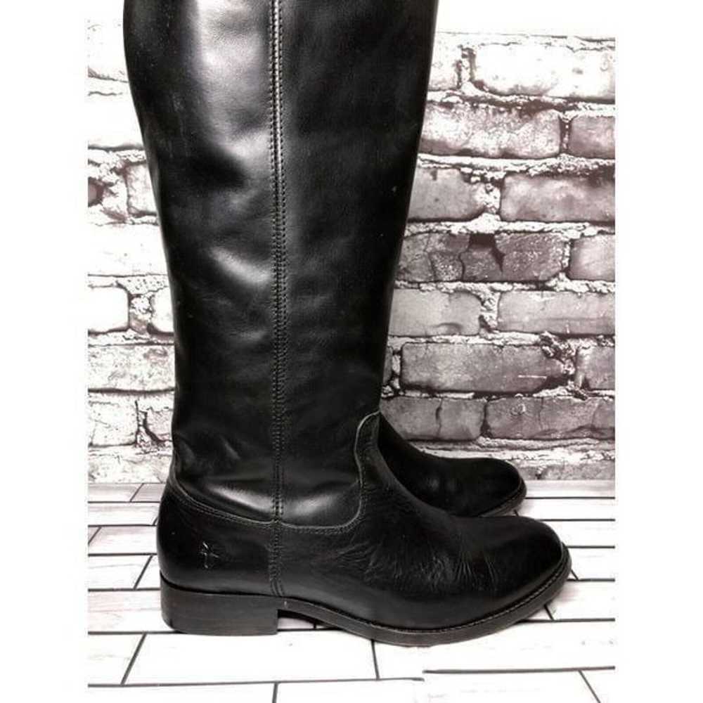 Frye Melissa Black Leather Tall Pull-On Knee-High… - image 10