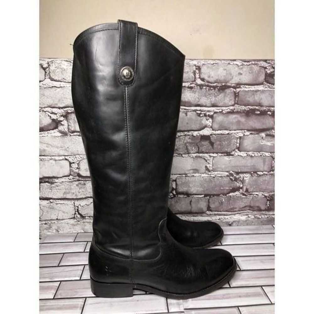 Frye Melissa Black Leather Tall Pull-On Knee-High… - image 11