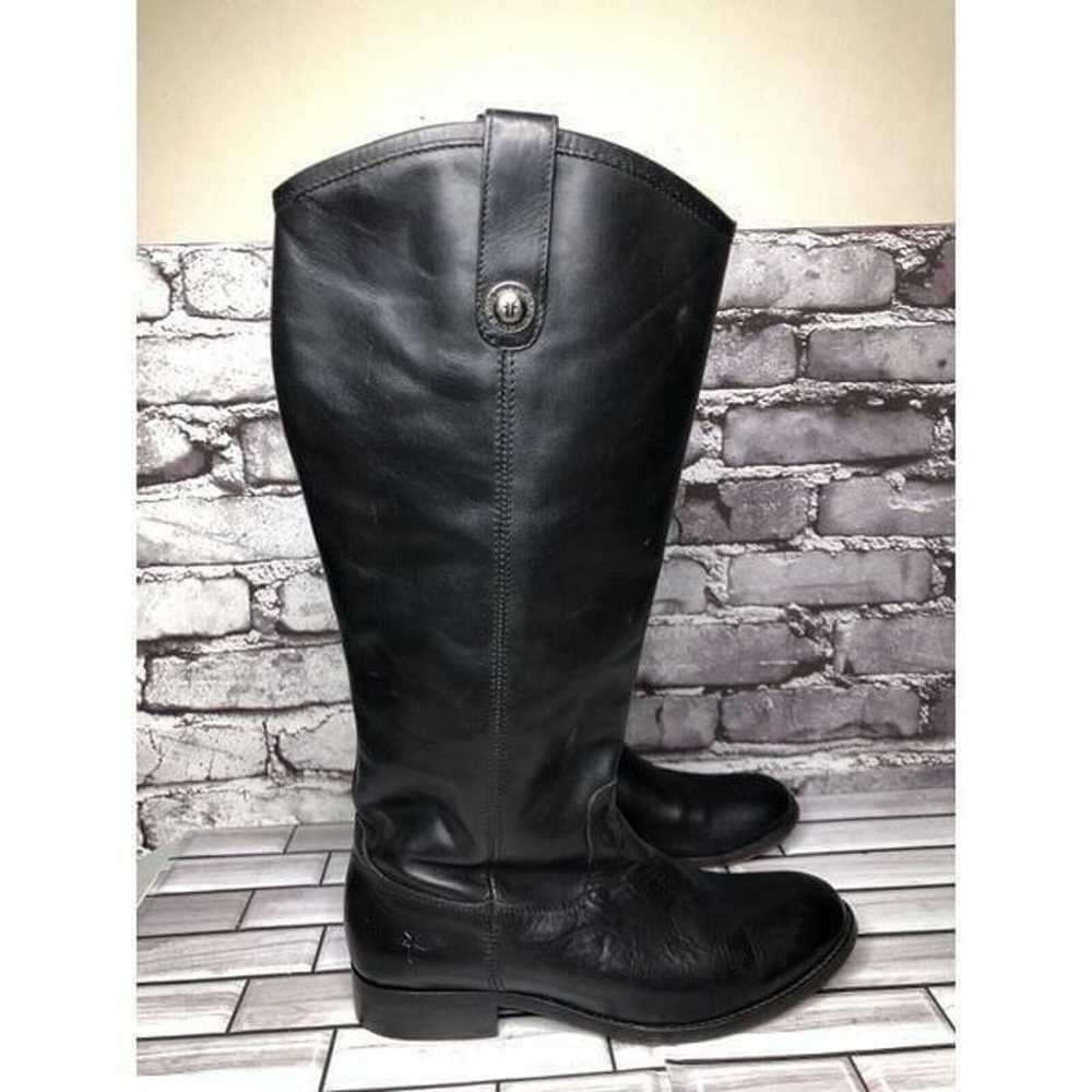 Frye Melissa Black Leather Tall Pull-On Knee-High… - image 3