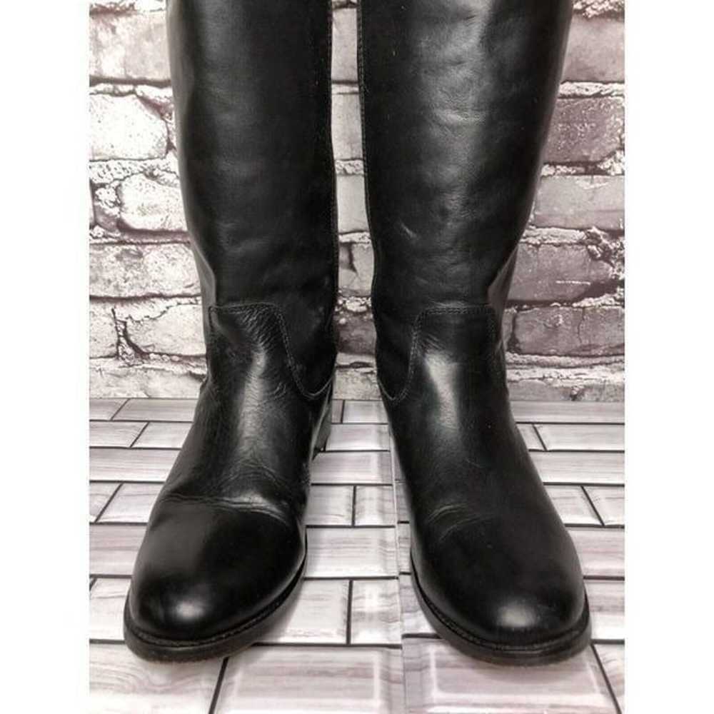 Frye Melissa Black Leather Tall Pull-On Knee-High… - image 6