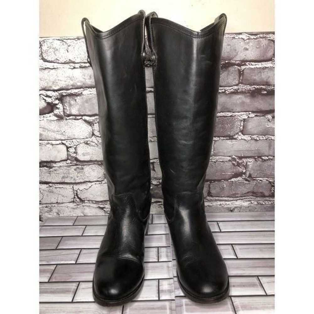 Frye Melissa Black Leather Tall Pull-On Knee-High… - image 8