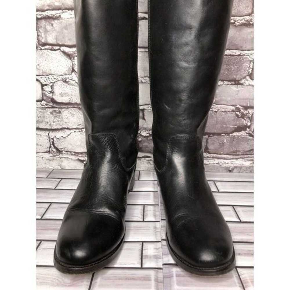 Frye Melissa Black Leather Tall Pull-On Knee-High… - image 9