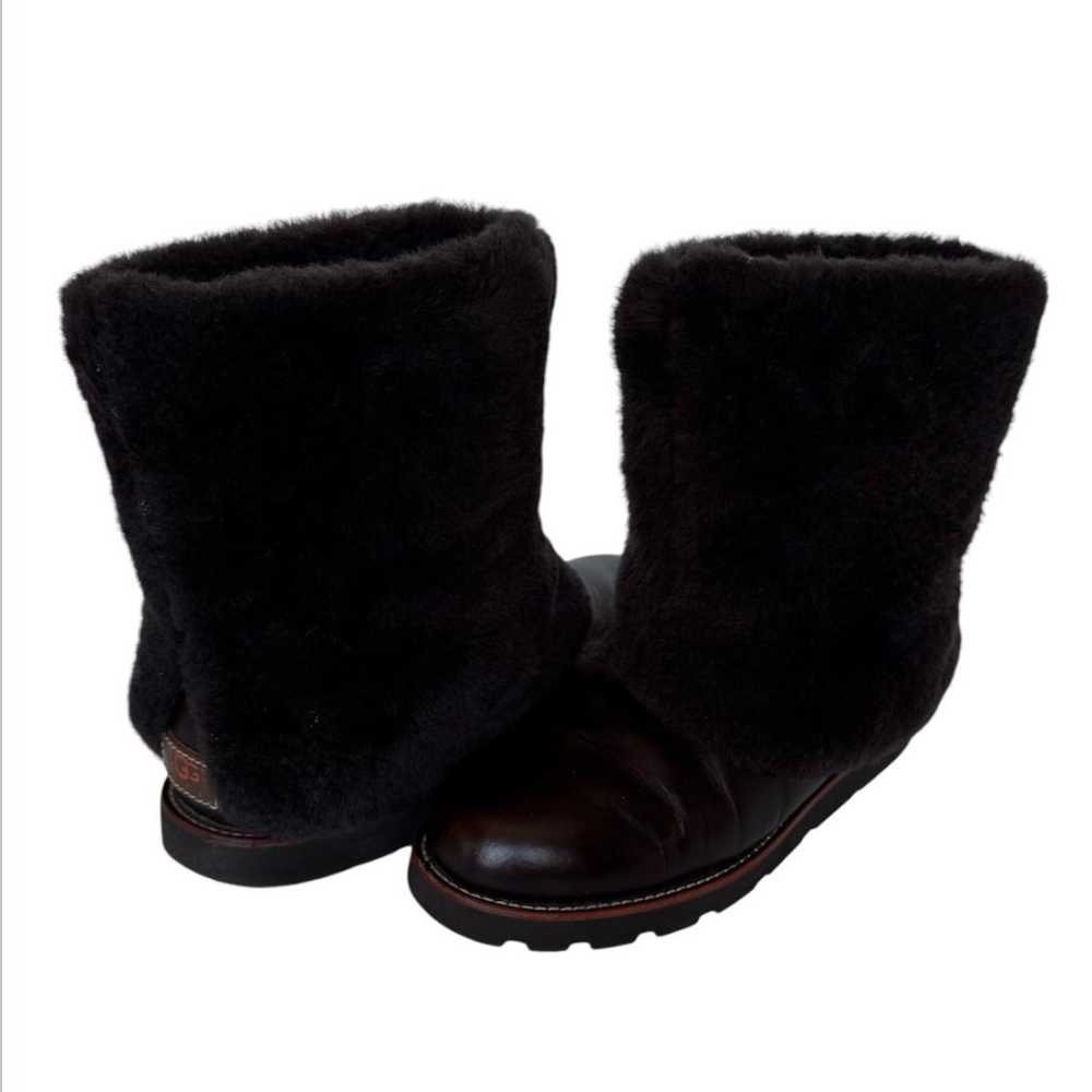 UGG MAYLIN BROWN LEATHER SHEEPSKIN SHEARLING WOME… - image 10