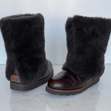 UGG MAYLIN BROWN LEATHER SHEEPSKIN SHEARLING WOME… - image 1