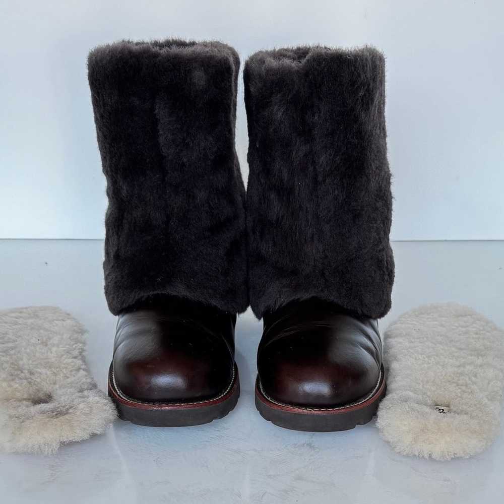 UGG MAYLIN BROWN LEATHER SHEEPSKIN SHEARLING WOME… - image 3