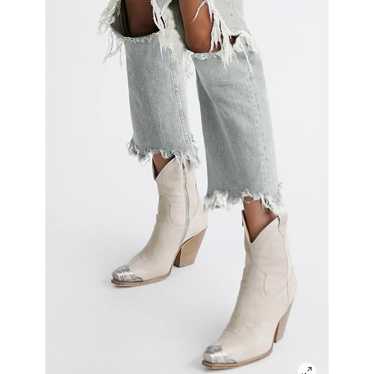 Free People Brayden Western Boots Bone 7.5