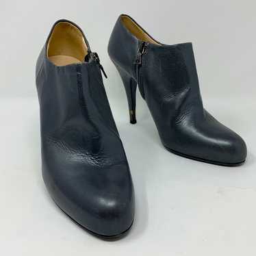 PRADA Mordore Leather Ankle Boots Booties