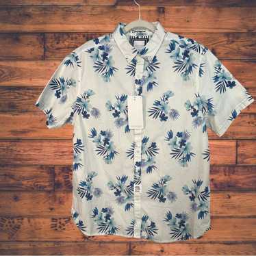 Other Cactus Man Blue Tropical Print White Short S