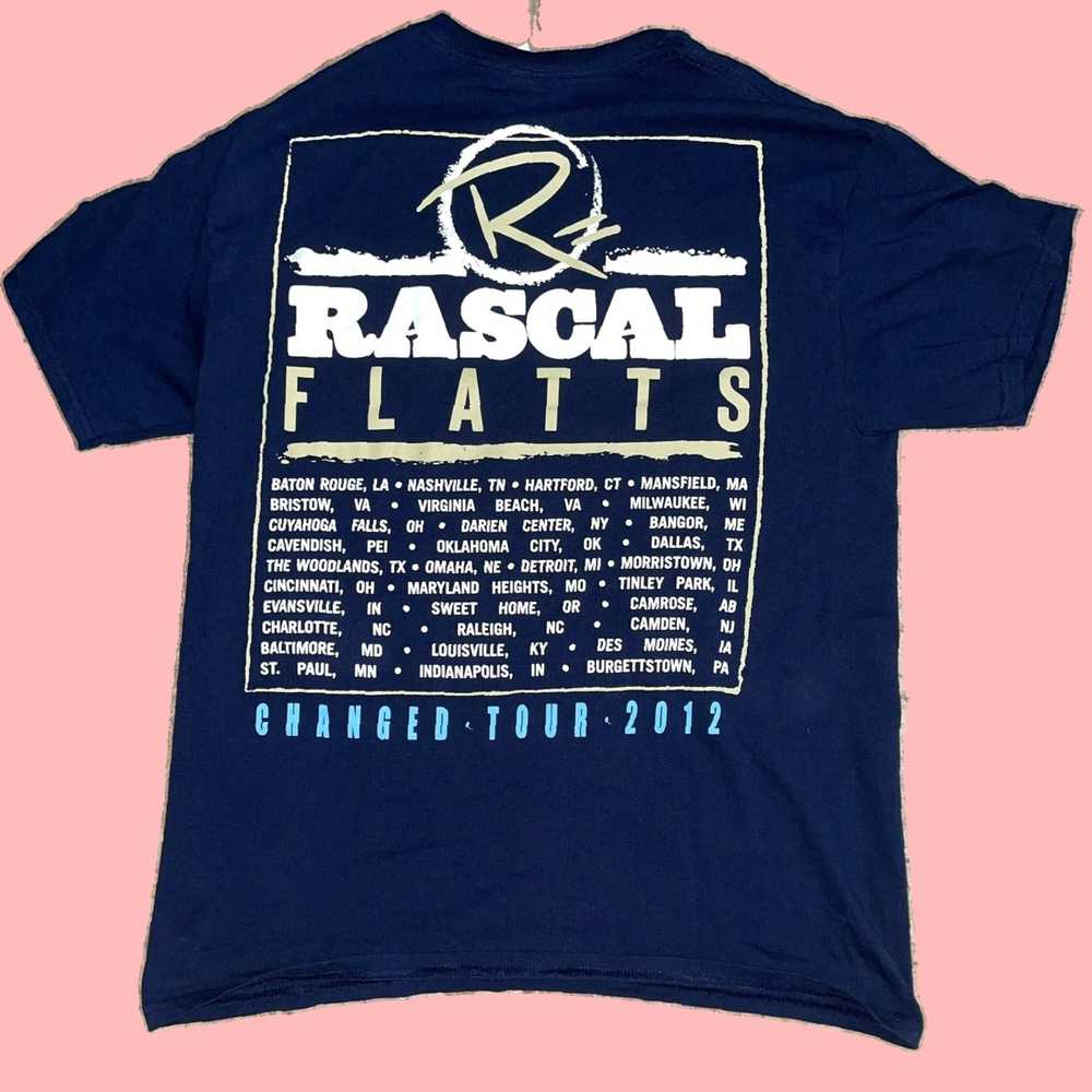 Vintage Rascal Flatts Concert Graphic Tee Short S… - image 4