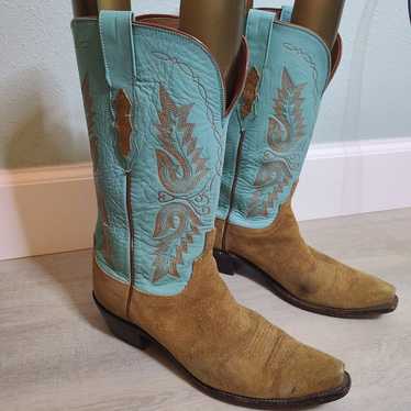 Lucchese 1883 women Cowboy Boots Western Tan Suede