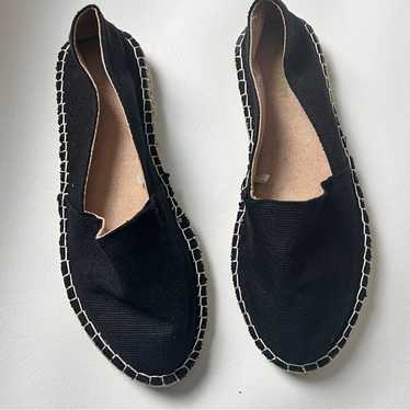 Old Navy Womens Black Canvas Espadrille Flats for 