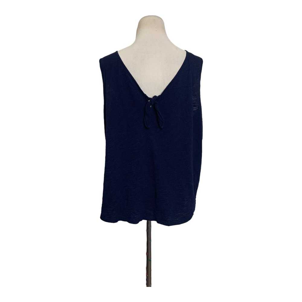 Loft Loft vintage soft blue sleeveless back knot … - image 2