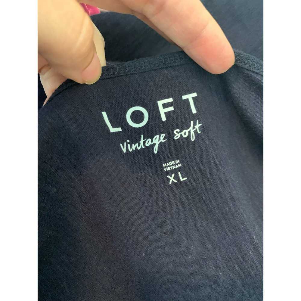 Loft Loft vintage soft blue sleeveless back knot … - image 3