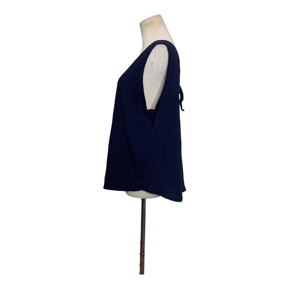 Loft Loft vintage soft blue sleeveless back knot … - image 7