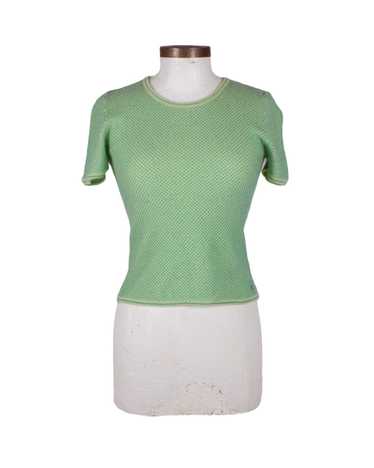 Chanel × Vintage CHANEL GREEN CASHMERE VINTAGE SWE