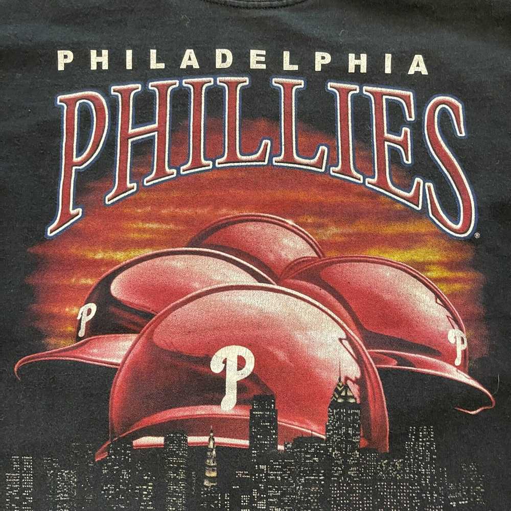 Rare Vtg 2002 Philadelphia Phillies T-Shirt M Dyn… - image 4