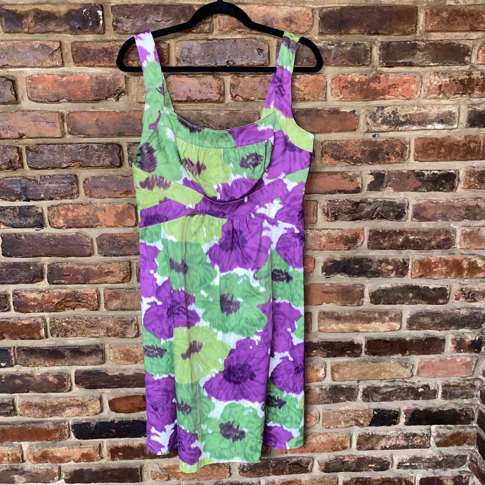 Other London Times Purple Green Floral Sleeveless… - image 1