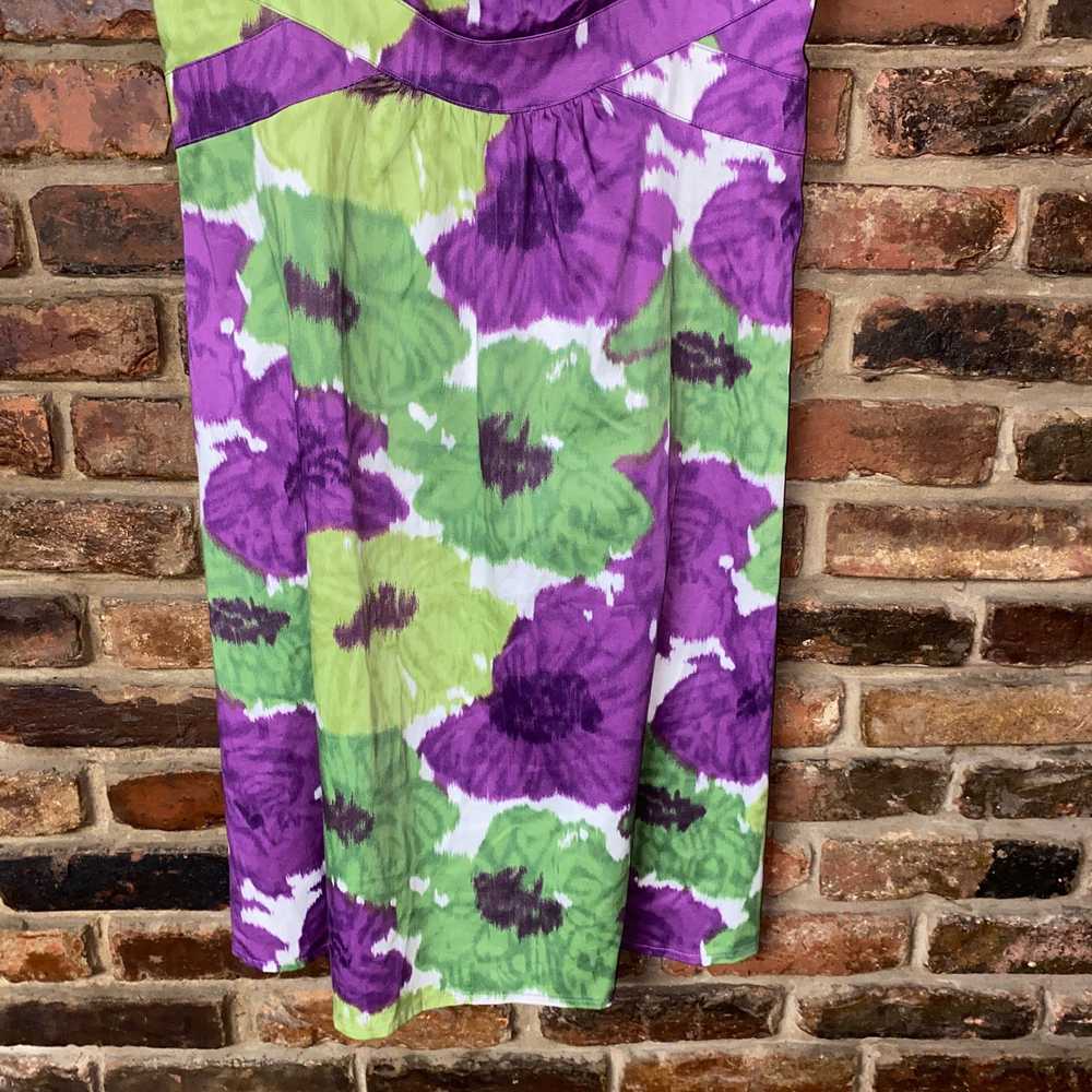 Other London Times Purple Green Floral Sleeveless… - image 5