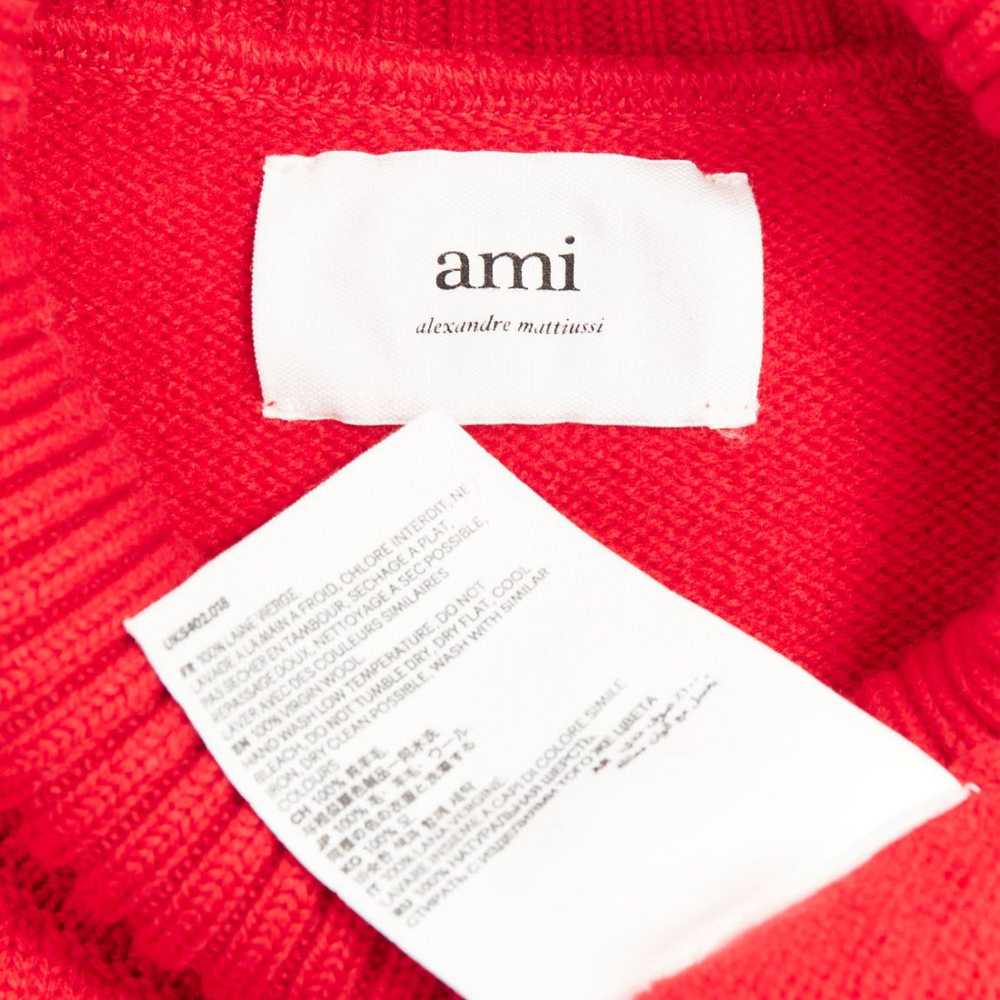 AMI AMI de Coeur red virgin wool black heart logo… - image 8