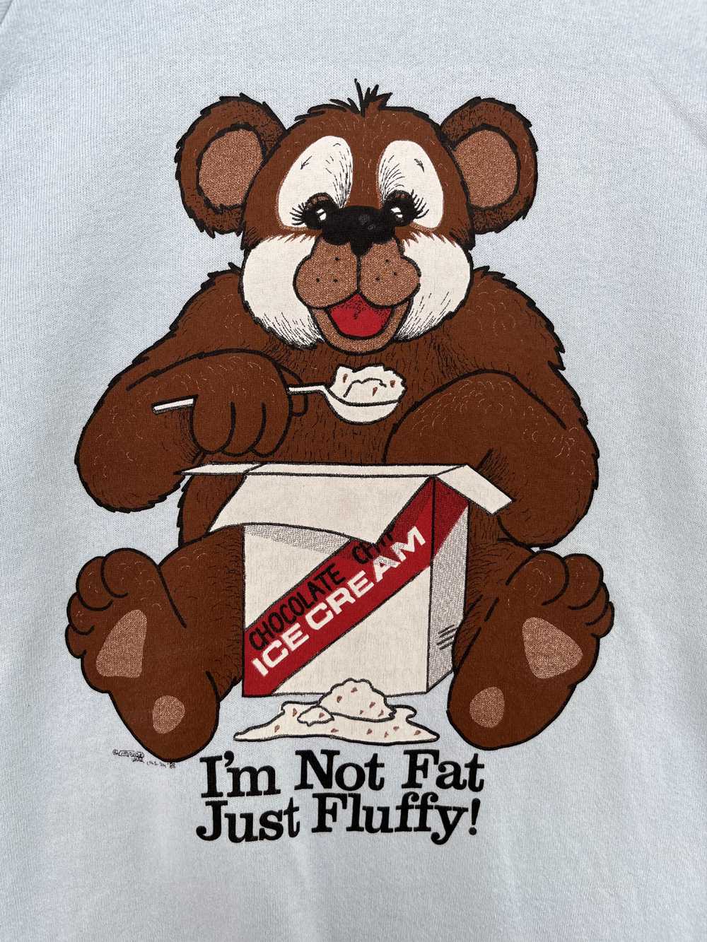 Rare × Vintage Vintage 1988 Im Not Fat Just Fluff… - image 3