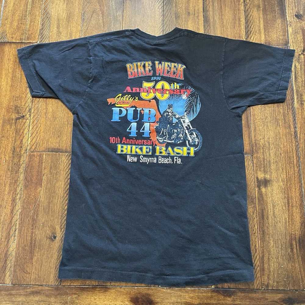 Fruit Of The Loom 1991 Vtg New Smyrna Bike week T… - image 8