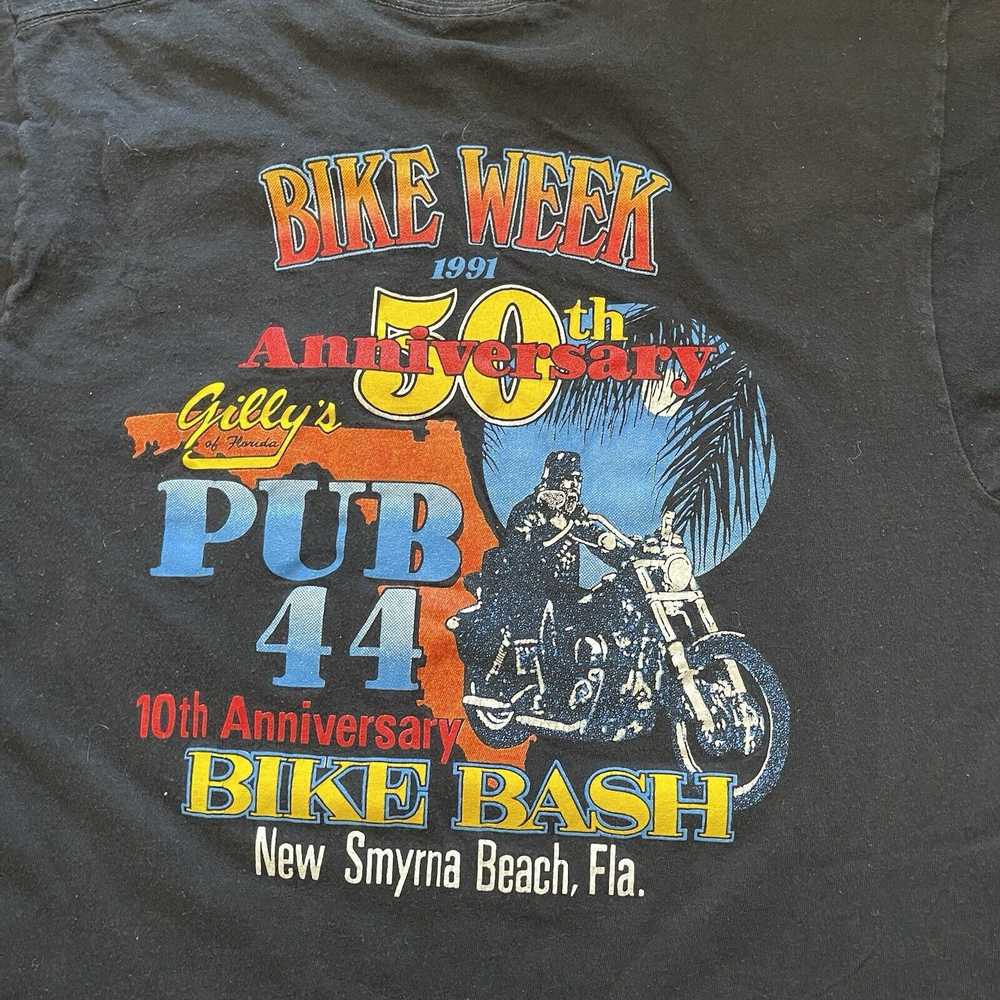 Fruit Of The Loom 1991 Vtg New Smyrna Bike week T… - image 9