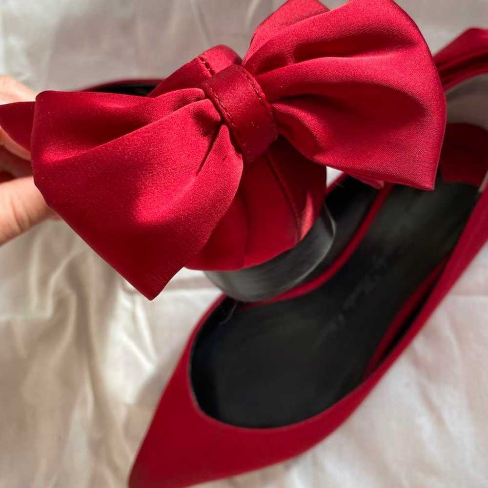 【Tsurubai Mariko Oikawa】Ribbon Flat Satin Shoes - image 3