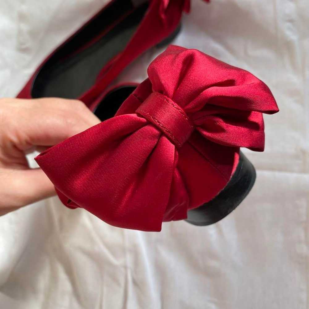 【Tsurubai Mariko Oikawa】Ribbon Flat Satin Shoes - image 4