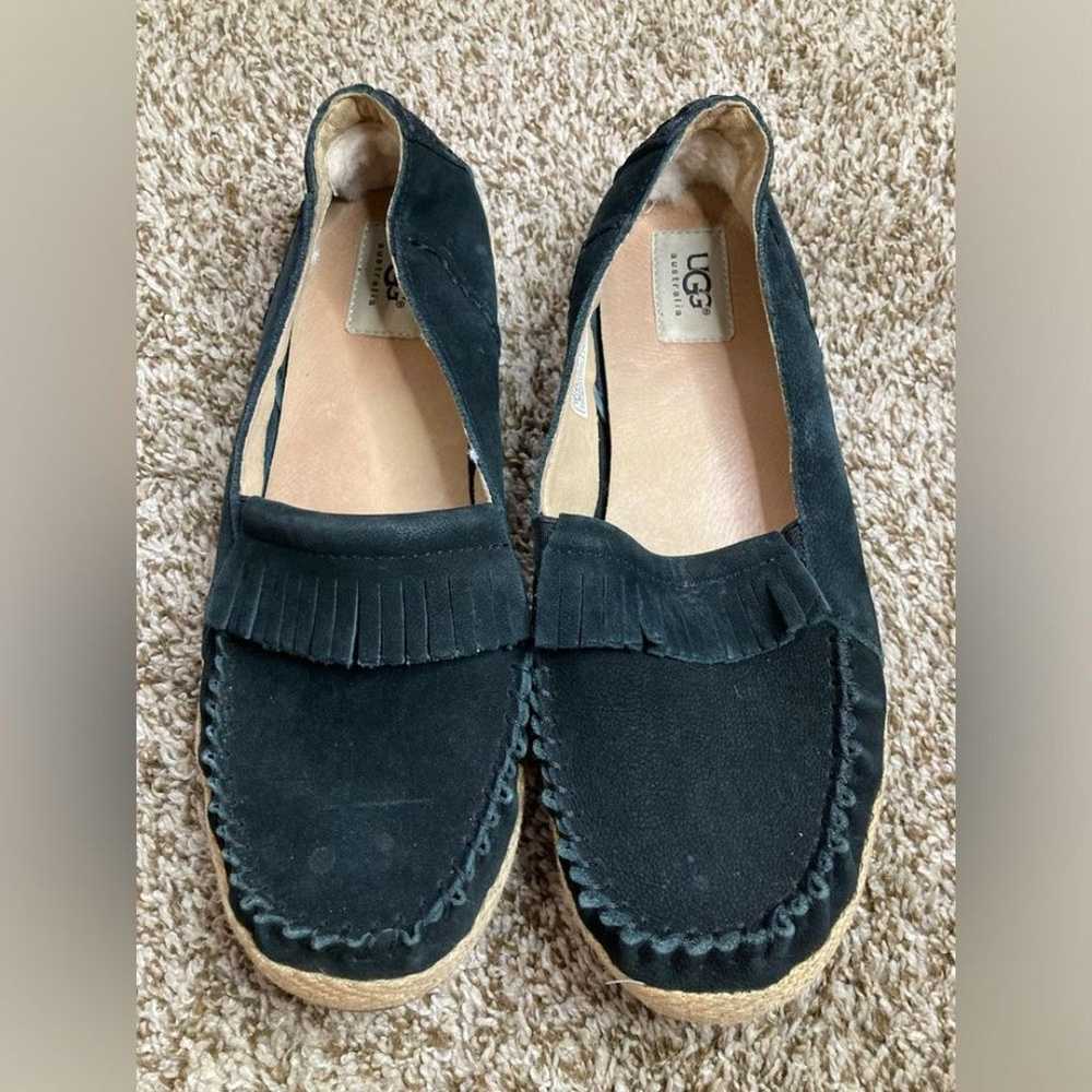 UGG Marrah Black Leather Loafer Moccasin Shoes Wo… - image 2