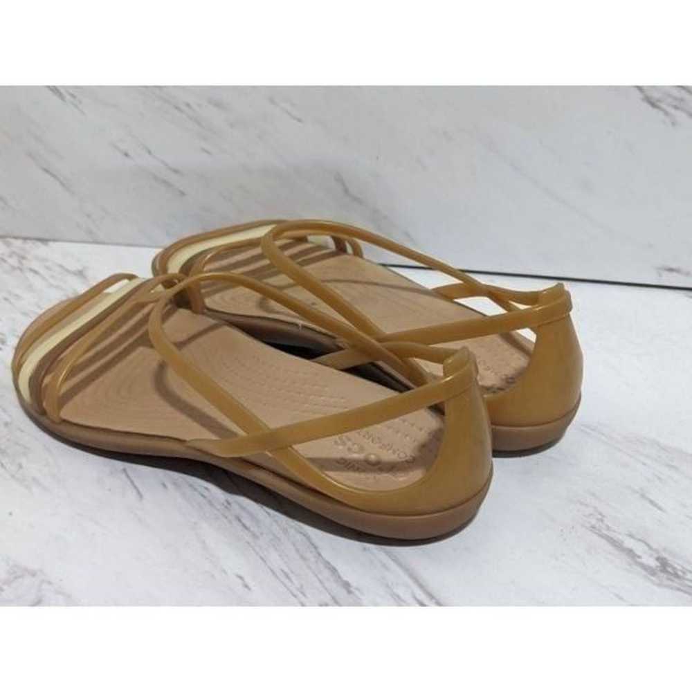 Crocs Women's Tan Slip-On Peep Comfort Strappy Ba… - image 3