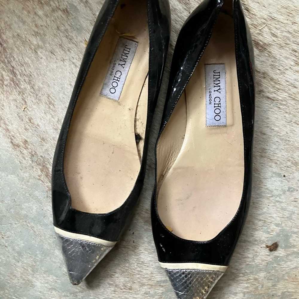 Jimmy Choo patent leather flats Sz 38.5 - image 1