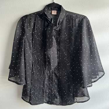 Dancing Days by Banned Retro Polka Dot Blouse - image 1