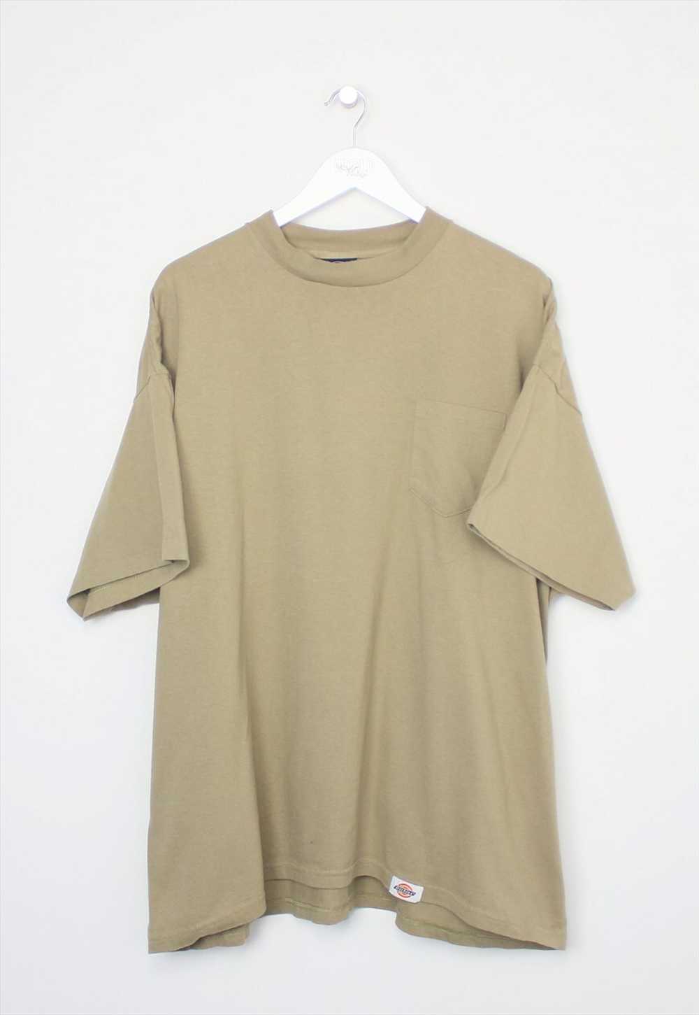 Vintage Dickies pocket logo t-shirt in sand. Best… - image 1