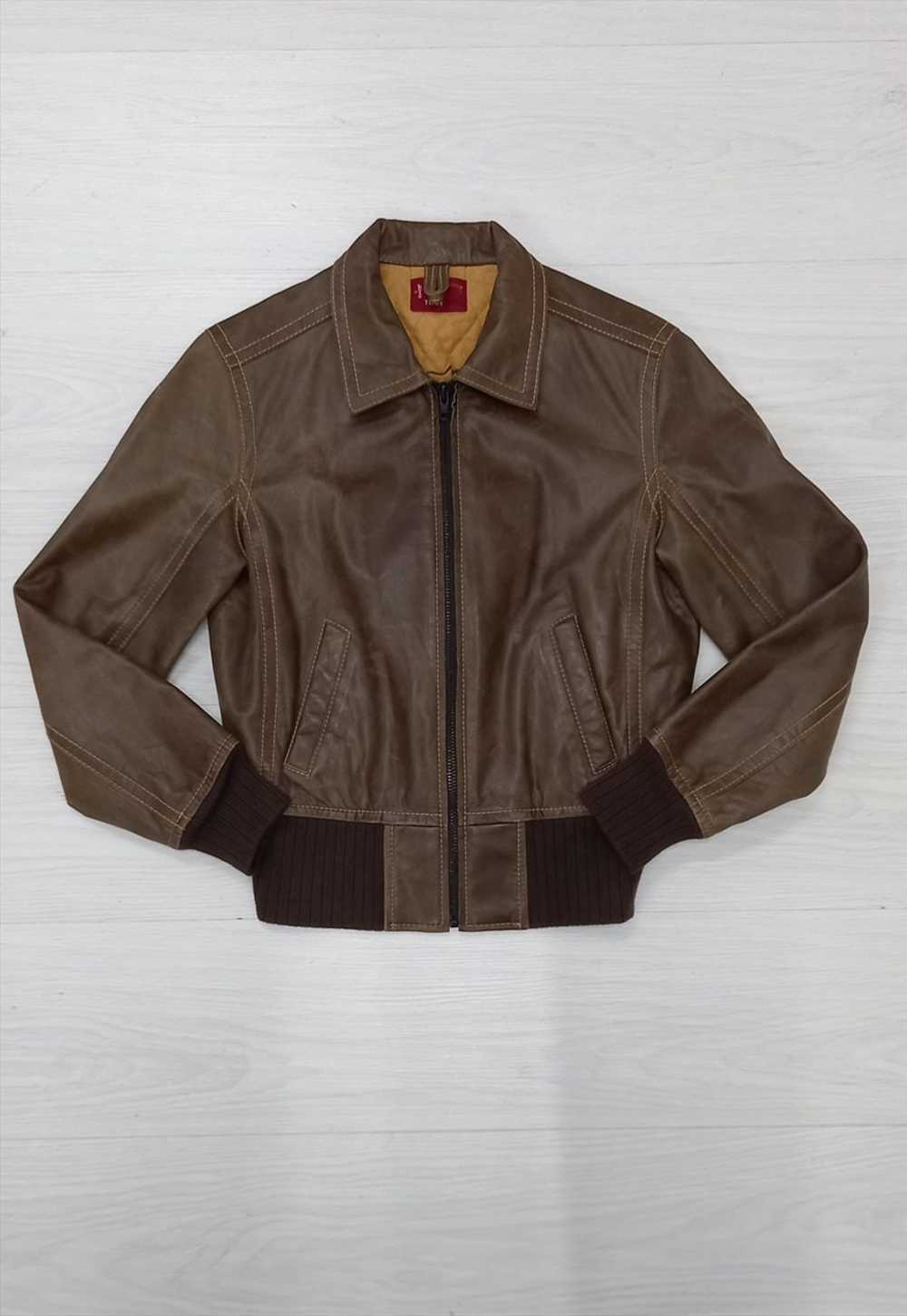 Levi's Type 1 Jeans Jacket Leather Brown - image 1