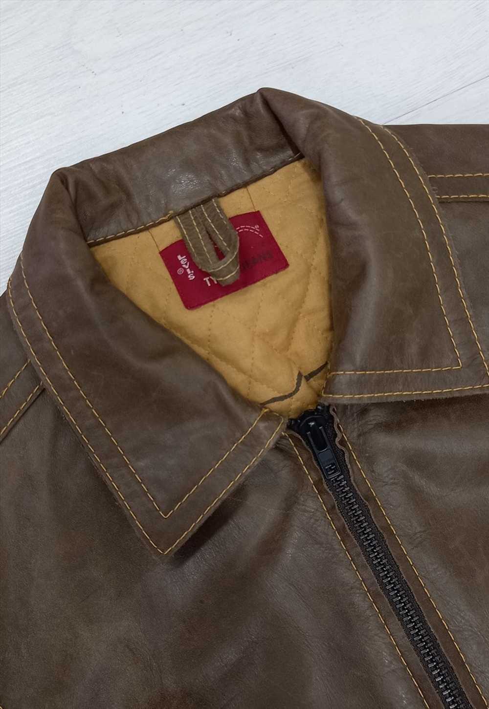 Levi's Type 1 Jeans Jacket Leather Brown - image 2