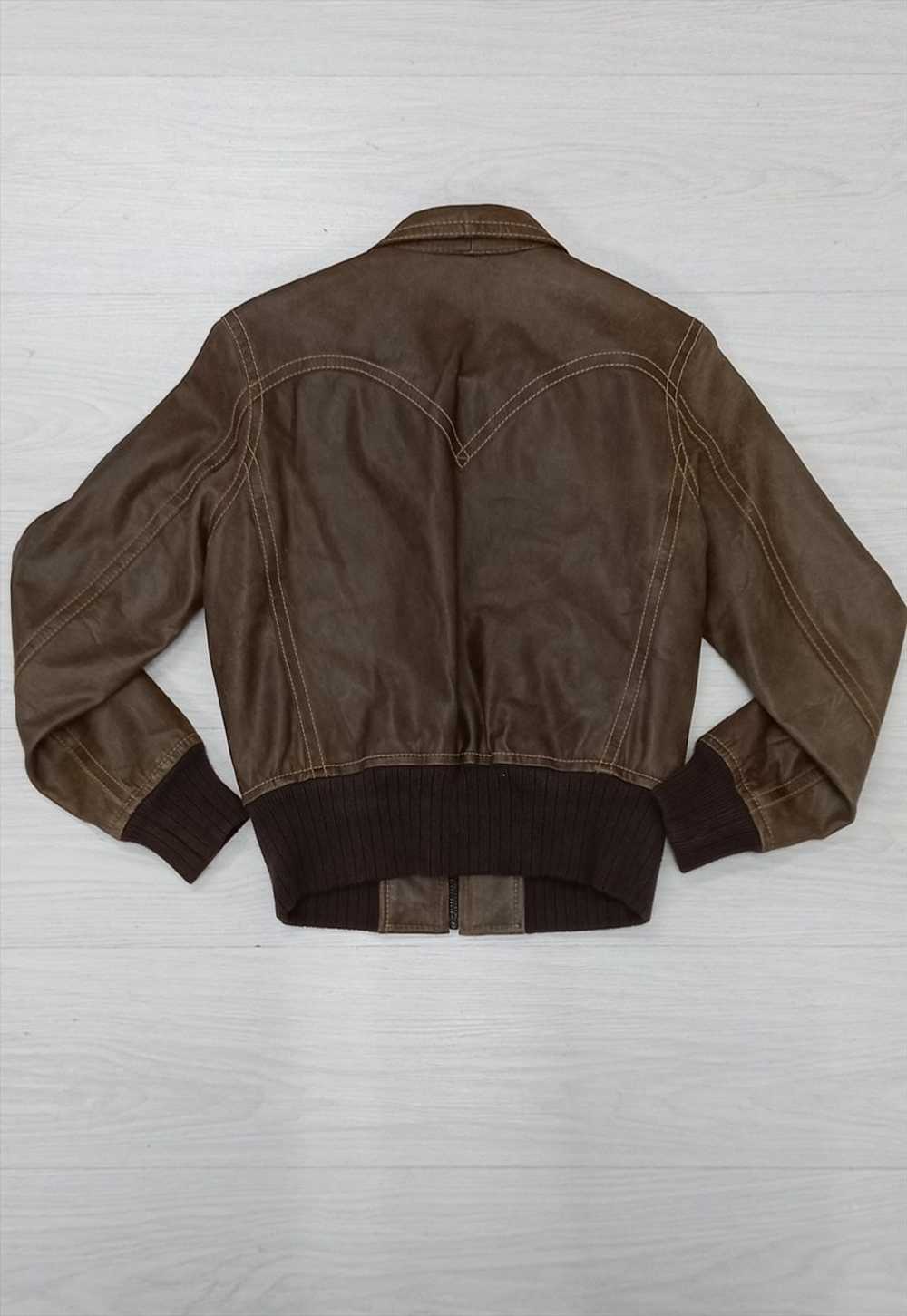 Levi's Type 1 Jeans Jacket Leather Brown - image 5