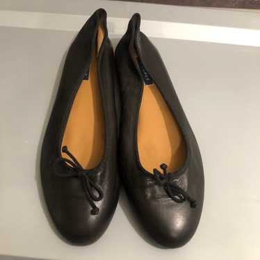 Margaux The Demi Black Leather Flats. Size 44.5.