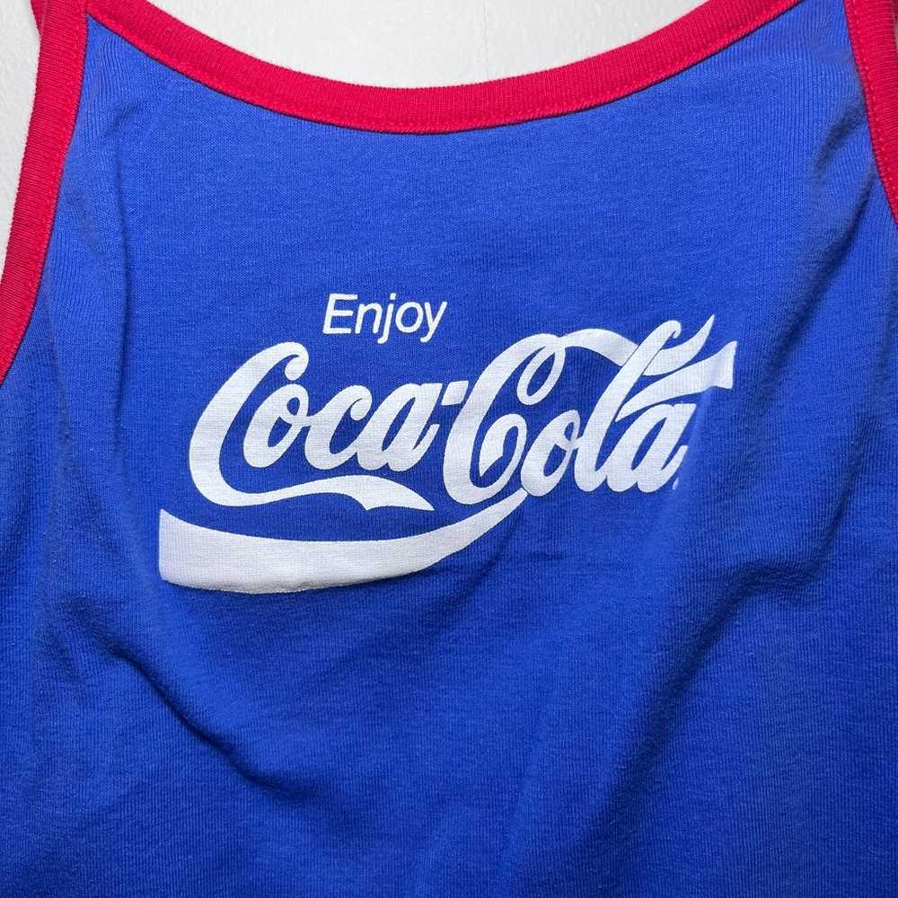 Coca-Cola Retro crop tank top medium women vintage - image 2