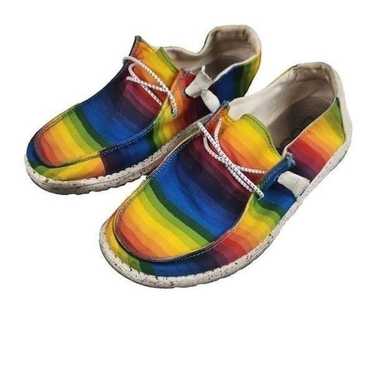 Hey Dude Wendy Printed Pride Womens Size 8 Rainbo… - image 1