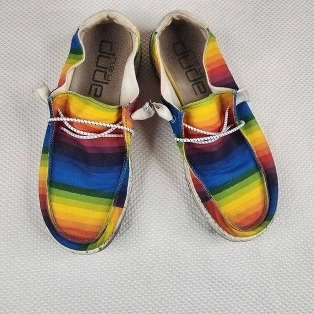 Hey Dude Wendy Printed Pride Womens Size 8 Rainbo… - image 2