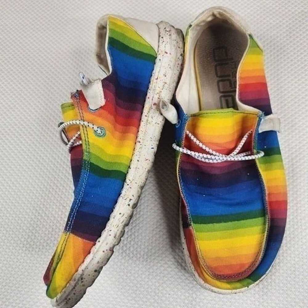 Hey Dude Wendy Printed Pride Womens Size 8 Rainbo… - image 3