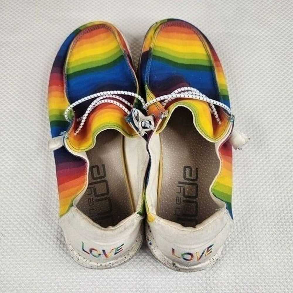 Hey Dude Wendy Printed Pride Womens Size 8 Rainbo… - image 6