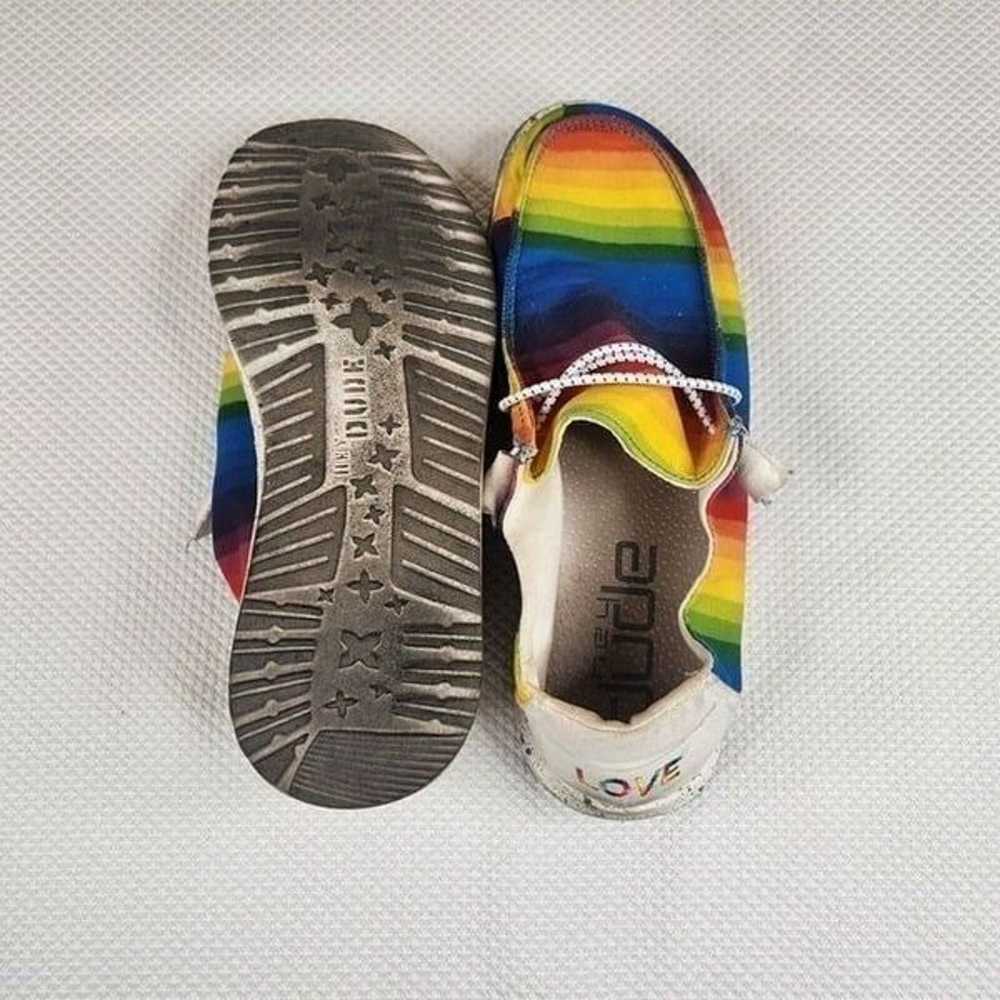 Hey Dude Wendy Printed Pride Womens Size 8 Rainbo… - image 7